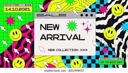 Abstract trendy Sale Banner. New Arrival Promo Illustration Vector design.