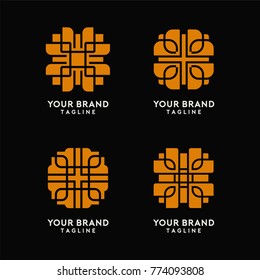 Abstract Trendy Shape Logo Template