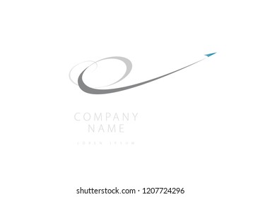 Abstract Trendy Star Swoosh-logo design