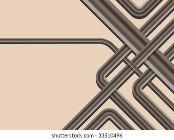 Abstract trendy striped vector background with copy space for your text. Beige color scheme.