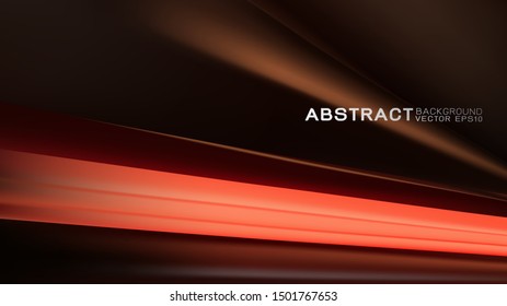 Abstract trendy and technology concept with light movement on dark background, Vector illustration