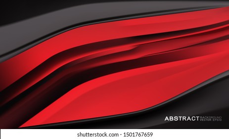 Abstract trendy and technology concept with light movement on dark background, Vector illustration