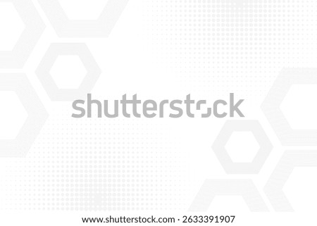 Abstract trendy technology of gradient white and gray hexagonal element pattern artwork design background. Use for ad, poster, presentation, print, artwork. illustration vector eps10