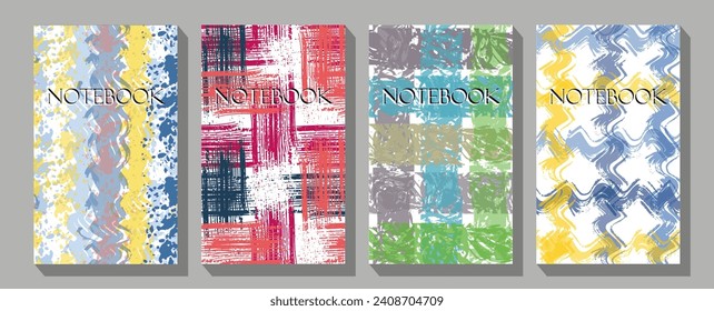 Abstract trendy templates with different geometric shapes and textures. Artistic collage. Abstract art