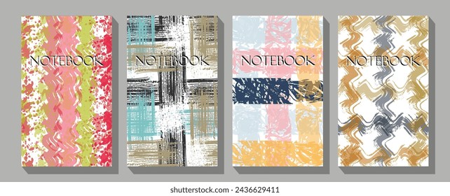 Abstract trendy templates with different geometric shapes.   Trendy style poster set for wall decoration, interior, wallpaper, banner.