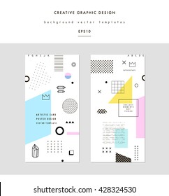 Abstract trendy templates with different geometric shapes and textures. Best design for poster, card, invitation, placard, brochure, flyer, presentation. Vector