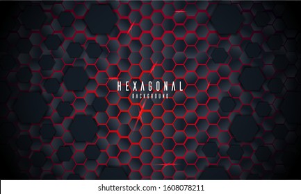 Abstract trendy texture hexagonal background vector