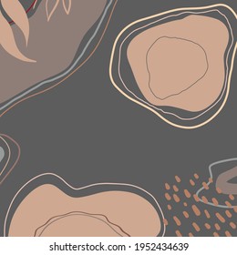 Abstract trendy universal artistic background pastel color template with minimal design, floral art notebook. Hand drawn. Good for cover, invitation, banner, placard, brochure, poster, card, flyer and