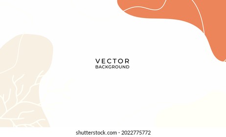 Abstract trendy universal artistic background templates with floral, leaves, organic, hand drawn, and lines. Good for cover, invitation, banner, placard, brochure, poster, card, flyer and more