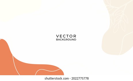 Resumen de plantillas de fondo artístico universal de moda con flores, hojas, orgánicas, dibujadas a mano y líneas. Es bueno para la portada, la invitación, el banner, el cartel, el folleto, el cartel, la tarjeta, el volante y más