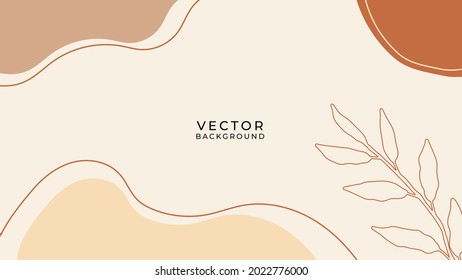 Abstract trendy universal artistic background templates with floral, leaves, organic, hand drawn, and lines. Good for cover, invitation, banner, placard, brochure, poster, card, flyer and more