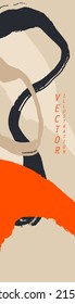 Abstract trendy universal artistic banner template . Design for cover, invitation, banner, placard, brochure, poster, card, flyer and other Vector illustration