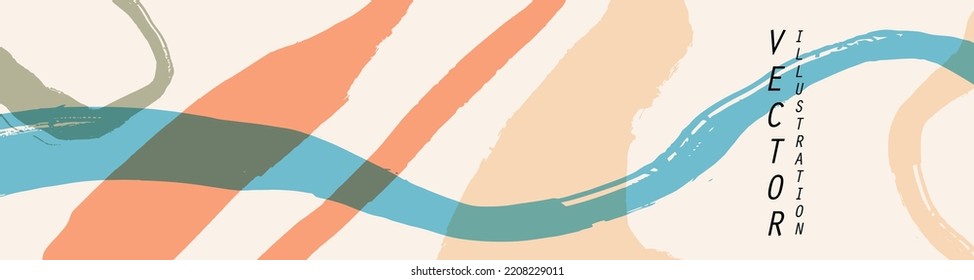 Abstract trendy universal artistic banner template . Design for cover, invitation, banner, placard, brochure, poster, card, flyer and other Vector illustration