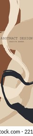 Resumen de la plantilla de banner artístico universal de moda . Diseño de portada, invitación, pancarta, pancarta, folleto, afiche, tarjeta, volante y otra ilustración del vector