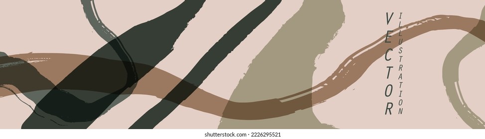 Abstract trendy universal artistic banner template . Design for cover, invitation, banner, placard, brochure, poster, card, flyer and other Vector illustration