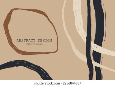 Abstract trendy universal artistic banner template . Design for cover, invitation, banner, placard, brochure, poster, card, flyer and other Vector illustration - Shutterstock ID 2256844837