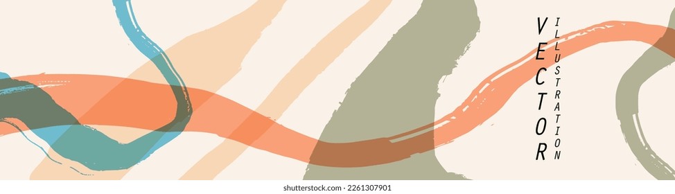 Abstract trendy universal artistic banner template . Design for cover, invitation, banner, placard, brochure, poster, card, flyer and other Vector illustration