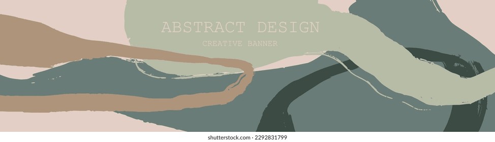 Abstract trendy universal artistic banner template . Design for cover, invitation, banner, placard, brochure, poster, card, flyer and other Vector illustration