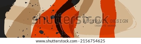 Abstract trendy universal artistic banner template . Design for cover, invitation, banner, placard, brochure, poster, card, flyer and other Vector illustration