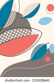 Resumen del patrón artístico universal de moda. Hojas creativas. Adecuado para la cobertura de productos naturales, invitación, banner, afiche, folleto, postal, volante y más. Ilustración del vector