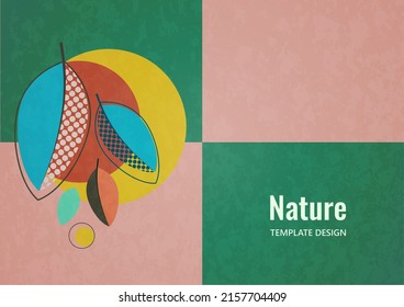 Abstract trendy universal artistic pattern. Creative leaves. Suitable for natural product cover, invitation, banner, poster, brochure, postcard, flyer and more. Vector illustration