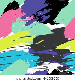 Abstract trendy vector background seamless, hand crafted, bright colors, hipster style lettering. birthday, wedding, isolated, web template
