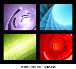 Abstract trendy vector backgrounds set eps 10