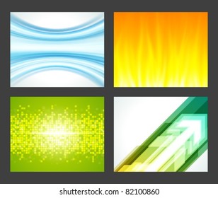 Abstract trendy vector backgrounds set eps 10