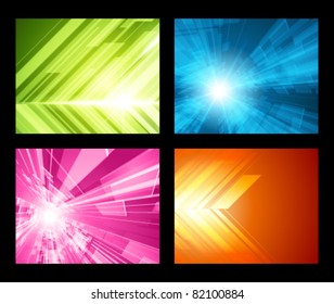 Abstract trendy vector backgrounds set eps 10