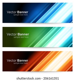 Abstract trendy vector banner or header set