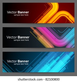 Resumen de moda vectorial banner o conjunto de cabeceras 10