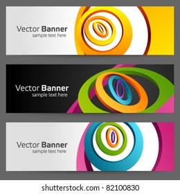 Resumen de moda vectorial banner o conjunto de cabeceras 10