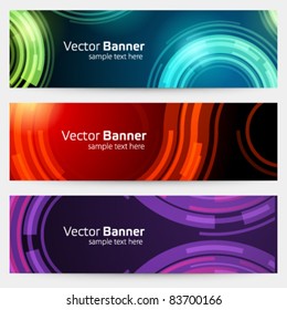 Abstract trendy vector banner or header set eps 10