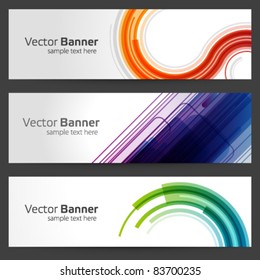 Abstract trendy vector banner or header set eps 10