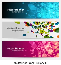 Banners Colorful Cubes Stock Vector (Royalty Free) 96038468