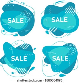 Abstract trendy vector flow sale design background