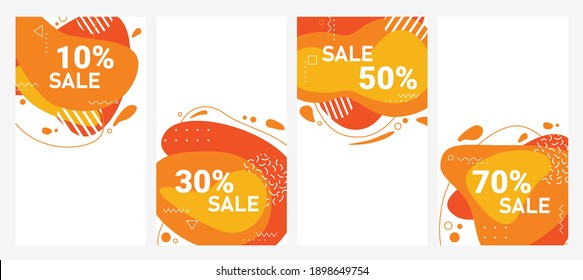 Abstract trendy vector flow sale design background