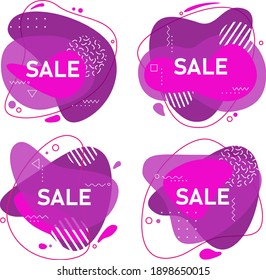 Abstract trendy vector flow sale design background
