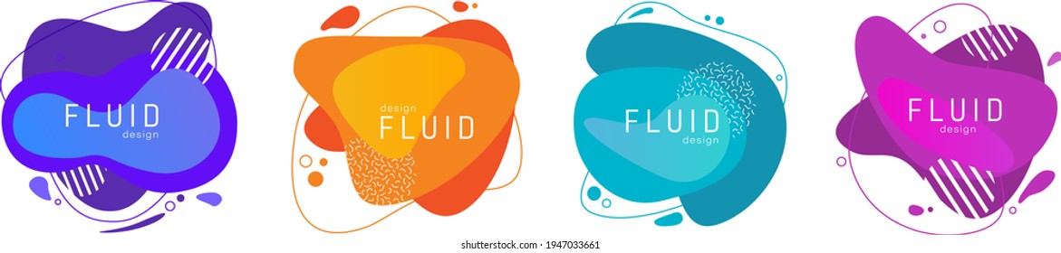 Abstrakte trendige Vektorfluid-Designelemente, Hintergrund