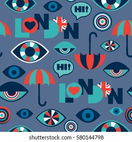 abstract trendy vector seamless british pattern