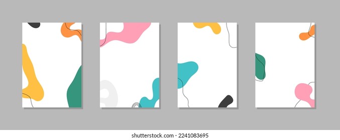 Abstract trendy wavy universal artistic background templates. Good for cover, invitation, banner, placard, brochure, poster, card, ui, flyer and other.