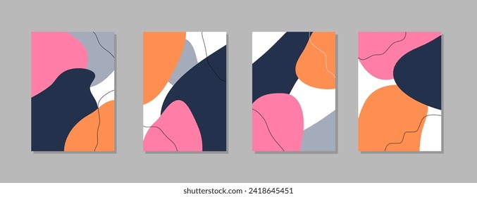 Abstract trendy wavy universal artistic background templates. Good for cover, invitation, banner, placard, brochure, poster, card, ui, flyer and other.