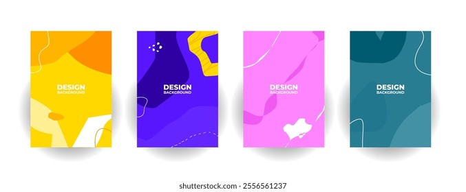 Abstract trendy wavy universal artistic background templates. Good for cover, invitation, banner, placard, brochure, poster, card, ui, flyer and other.
