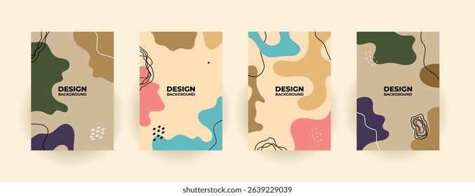 Abstract trendy wavy universal artistic background templates. Good for cover, invitation, banner, placard, brochure, poster, card, ui, flyer and other.