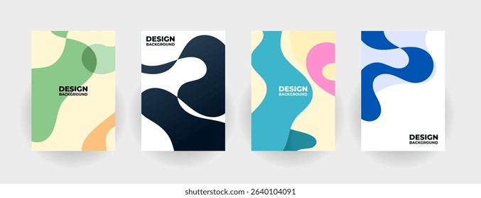 Abstract trendy wavy universal artistic background templates. Good for cover, invitation, banner, placard, brochure, poster, card, ui, flyer and other.