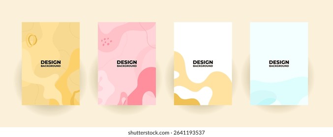 Abstract trendy wavy universal artistic background templates. Good for cover, invitation, banner, placard, brochure, poster, card, ui, flyer and other.