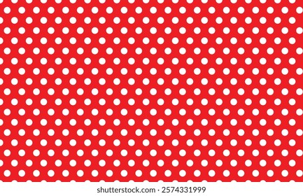 abstract trendy white dot pattern on red perfect for background.
