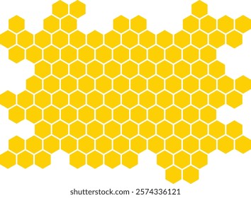 abstract trendy yellow honeycomb pattern perfect for background.