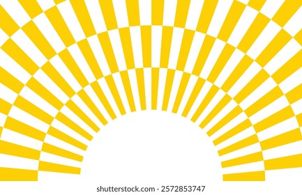 abstract trendy yellow irregular line sunrise pattern perfect for background.