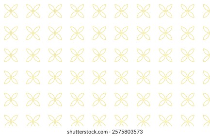 abstract trendy yellow outline flower pattern perfect for background.